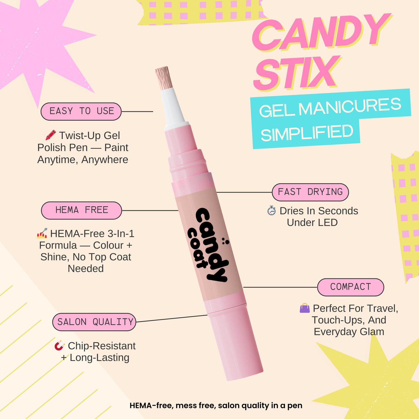 Candy Stix® Gel Nail Pen - Serena - Nº 089