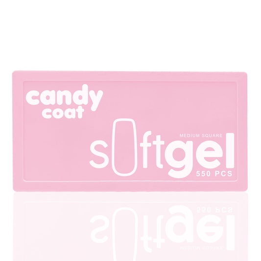 Candy Coat - Soft Gel Tips - Medium Square - Candy Coat