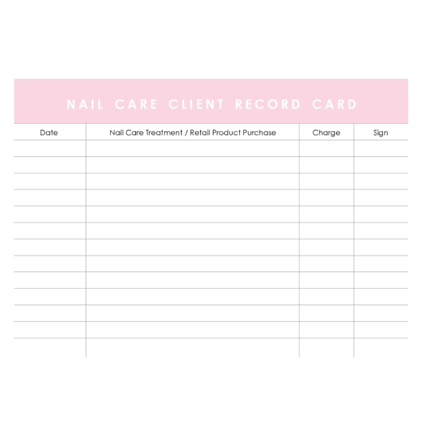 Client Record Cards - Candy Coat