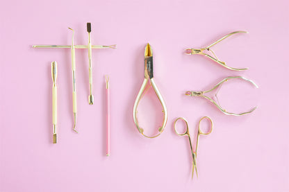 Cuticle pusher, cuticle nipper, nail scissors, nail tools