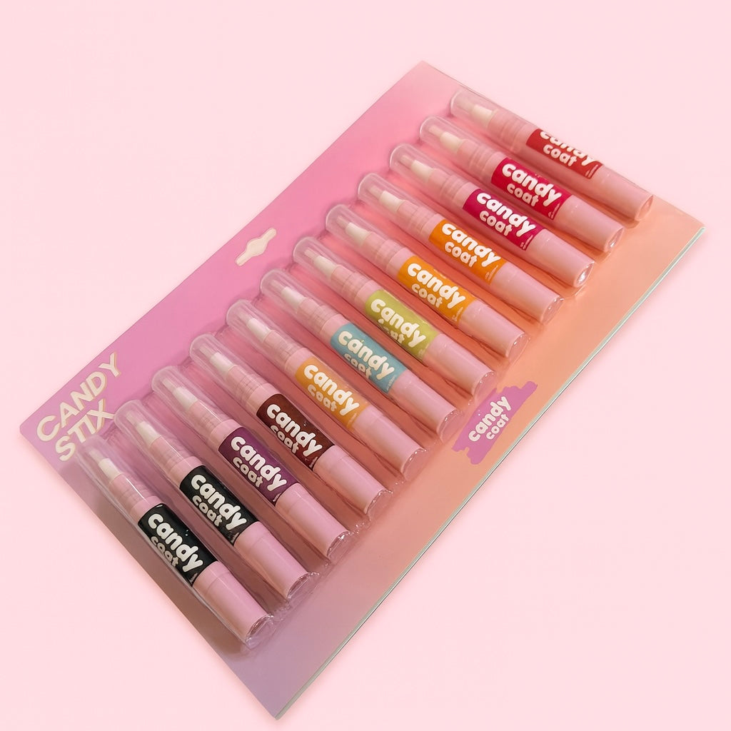 Candy Stix® Reds, Pinks & Nudes Gel Nail Pen Set 12pc