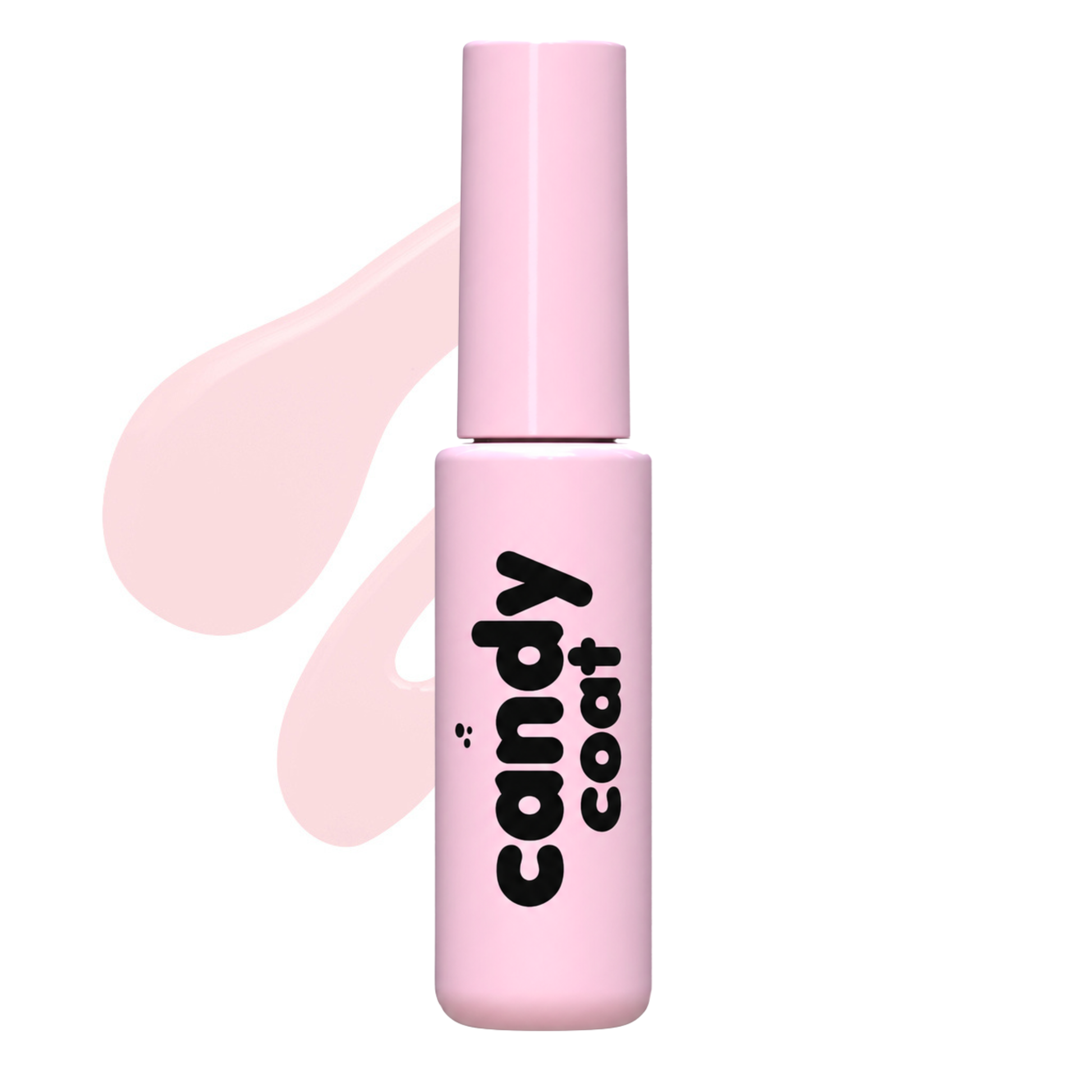 Candy Coat Colour Xpress 2-in-1 HEMA-free gel polish in a soft pink bottle with black logo