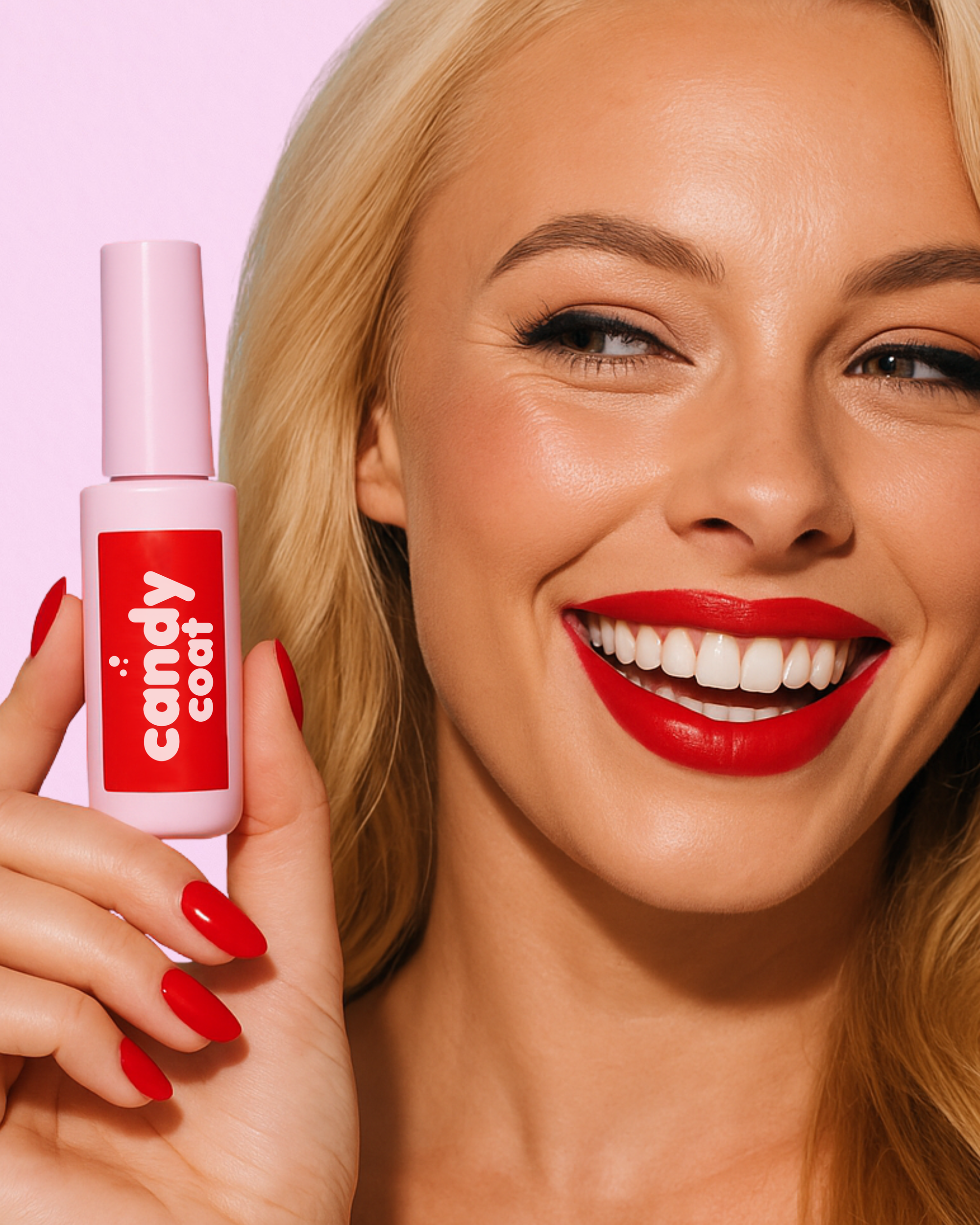 Candy Coat red gel manicure look