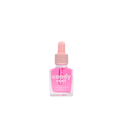 Candy Coat Cuticle Glaze in pink bottle – nourishing oil for healthy, glossy cuticles