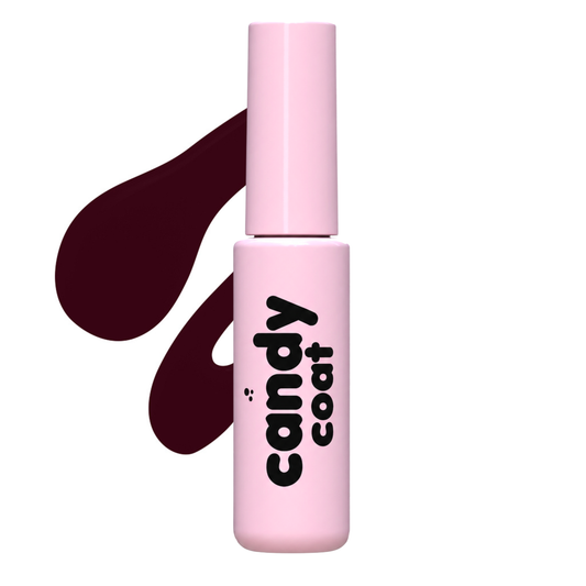 Candy Coat Colour Xpress 2-in-1 HEMA-free gel polish in a soft pink bottle with black logo