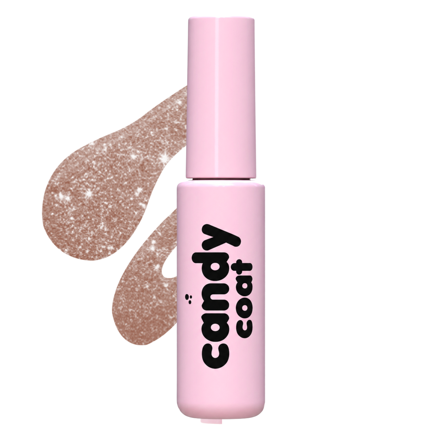 Candy Coat Colour Xpress 2-in-1 HEMA-free gel polish in a soft pink bottle with black logo