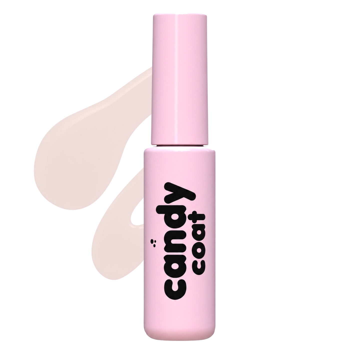 Candy Coat Colour Xpress 2-in-1 HEMA-free gel polish in a soft pink bottle with black logo