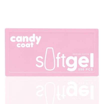 Candy Coat - Soft Gel Tips - Medium Coffin - Candy Coat
