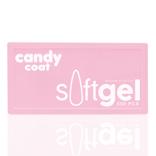 Candy Coat - Soft Gel Tips - Medium Stiletto - Candy Coat
