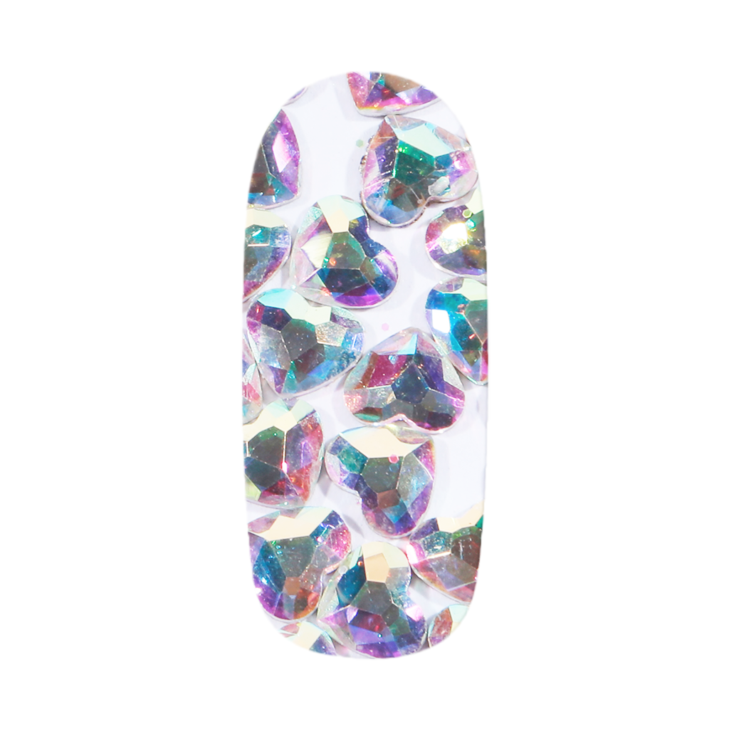 Opalescent Nail Bling | Rainbow Hearts | Candy Coat