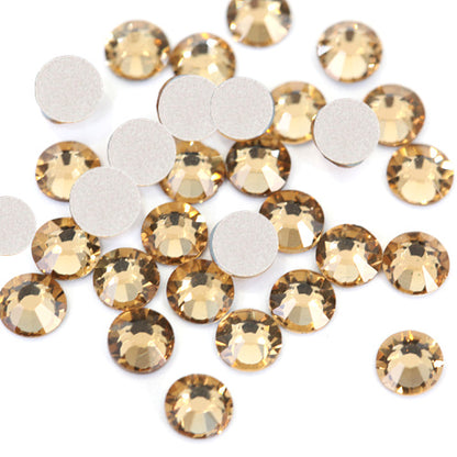 Shimmering Nail Bling | Golden Topaz Nail Rhinestones | Candy Coat
